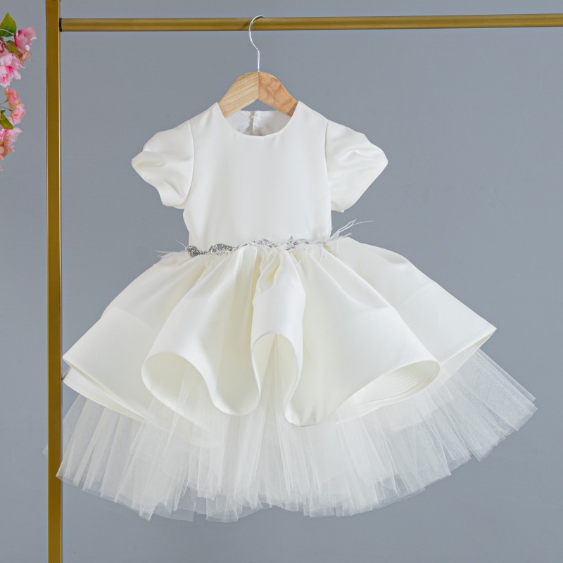  Loli Angel Girl Child Evening Dress Cream