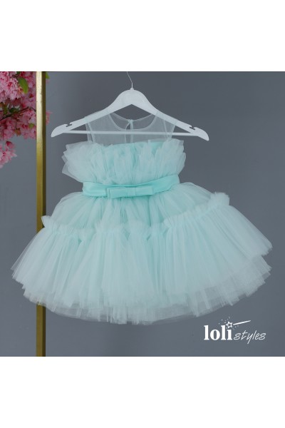 Loli Diana Girl Child Evening Dress Water Green