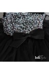 Loli Fluffy Hologram Girls Evening Dress Gray