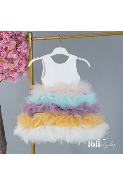 Loli Rainbow Girls Evening Dress Colorful
