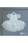Loli Fiona White Layered Girls' Evening Dress