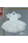 Loli Fiona White Layered Girls' Evening Dress